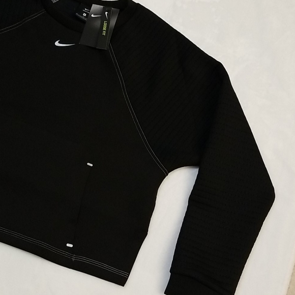 Size SMALL Nike Pro Women's Fleece Crew - Picture 8 of 13
